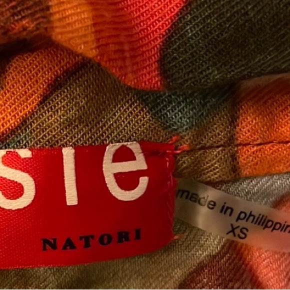 JOSIE by NATORI Floral Abstract Geometric Short Kimono Robe XS - Picture 4 of 4